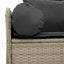 3-personers havesofa med hynder polyrattan lysegrå