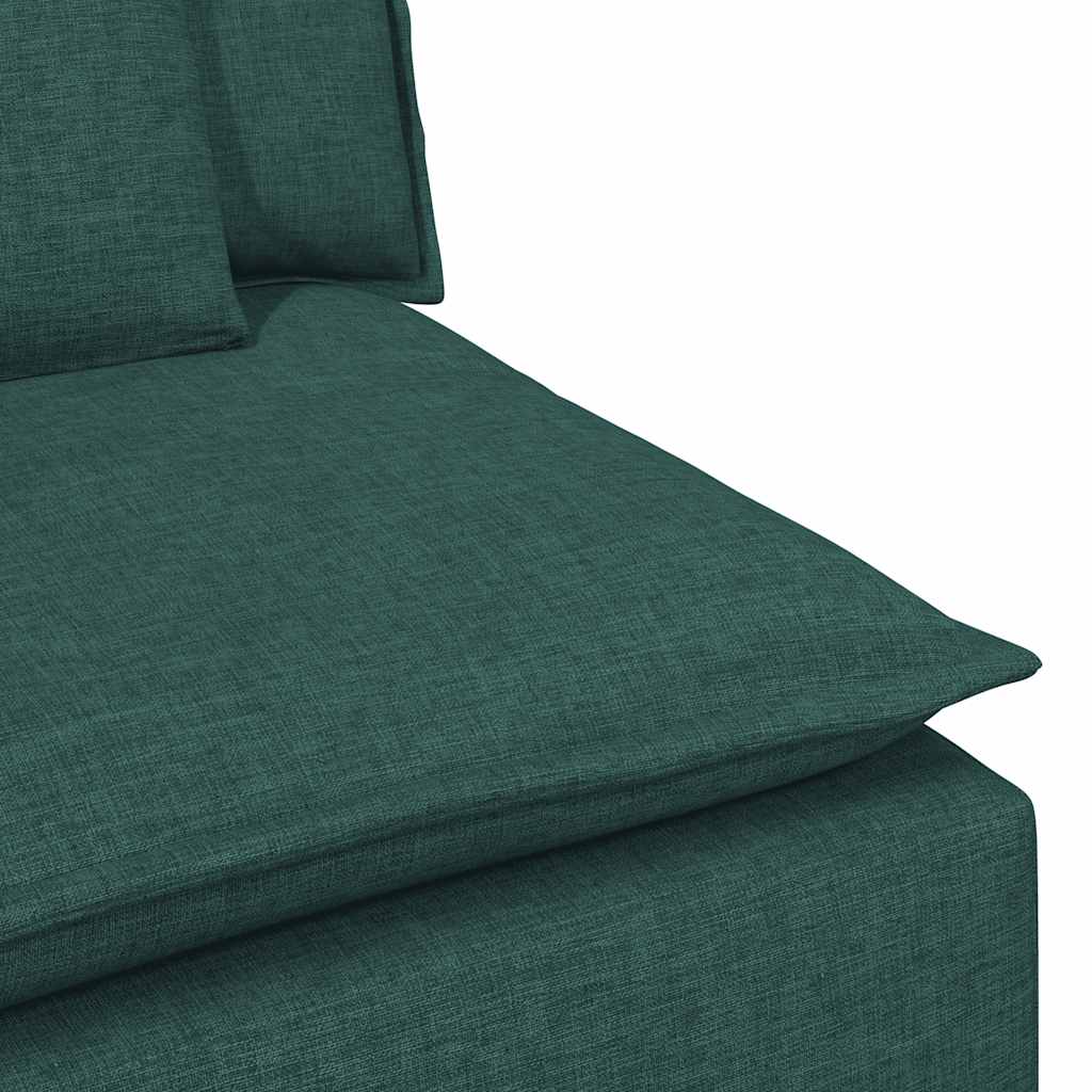 modulopbygget sofaarmlænsendemodul med hynder 100 cm mørkegrøn