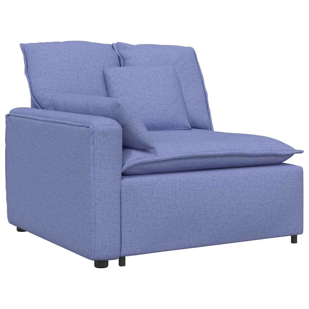 modulopbygget sofaarmlænsendemodul med hynder 100 cm jeansblå