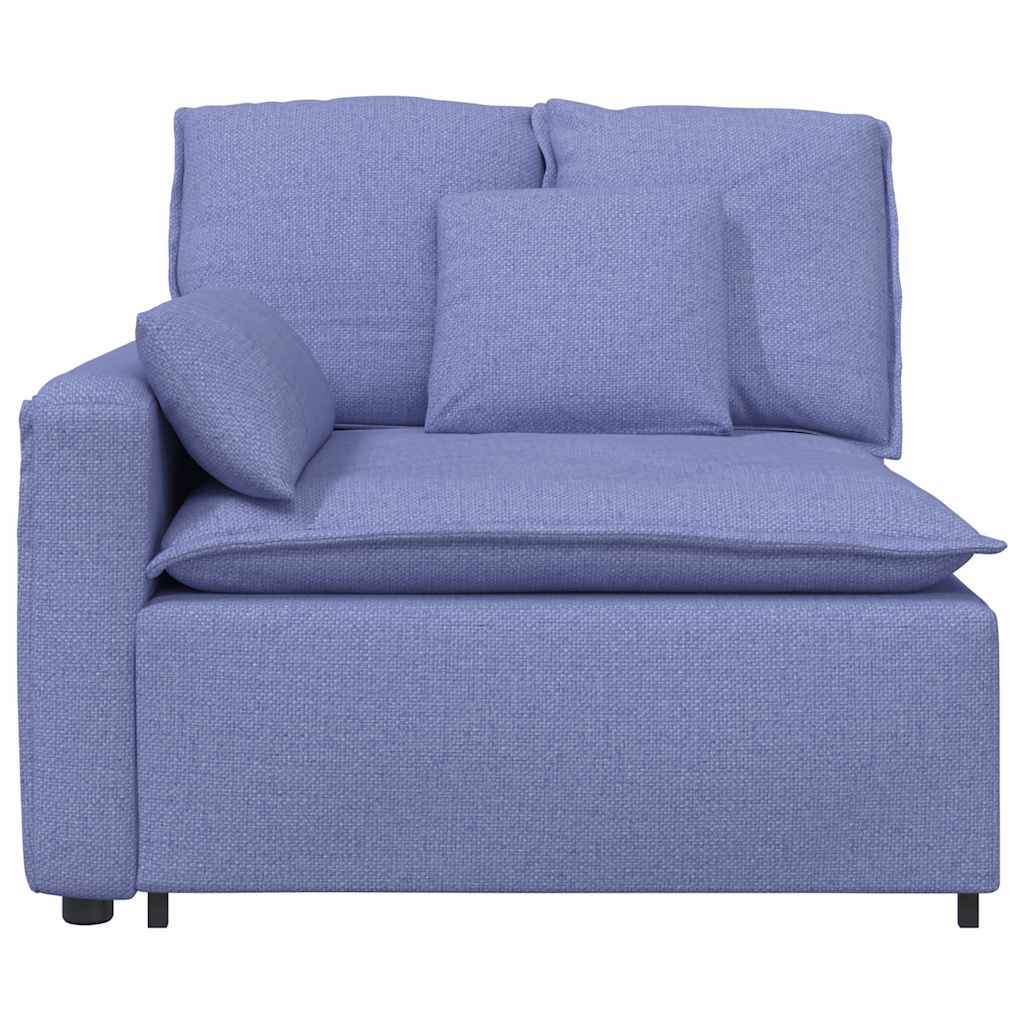 modulopbygget sofaarmlænsendemodul med hynder 100 cm jeansblå