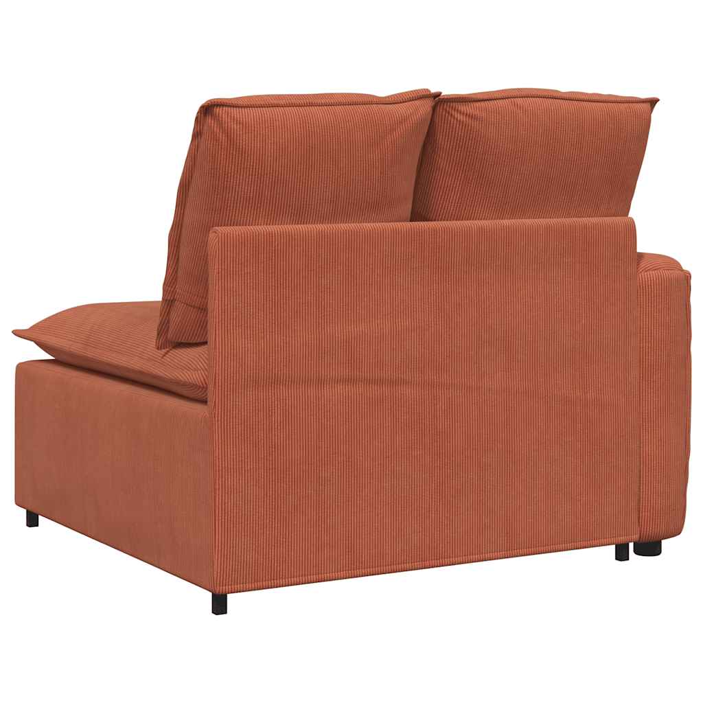 modulopbygget sofaarmlænsendemodul med hynder 100 cm rød orange