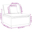 modulopbygget sofacentermodul med hynder 100 cm sort
