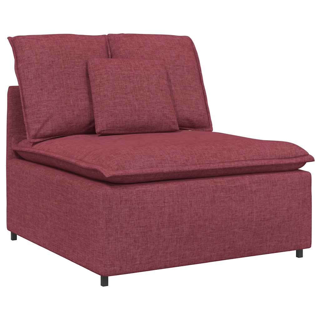 modulopbygget sofacentermodul med hynder 100 cm vinrød