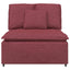 modulopbygget sofacentermodul med hynder 100 cm vinrød