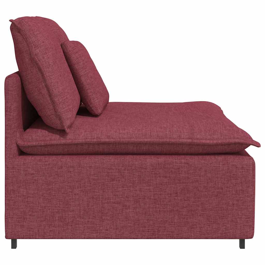 modulopbygget sofacentermodul med hynder 100 cm vinrød