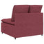 modulopbygget sofacentermodul med hynder 100 cm vinrød