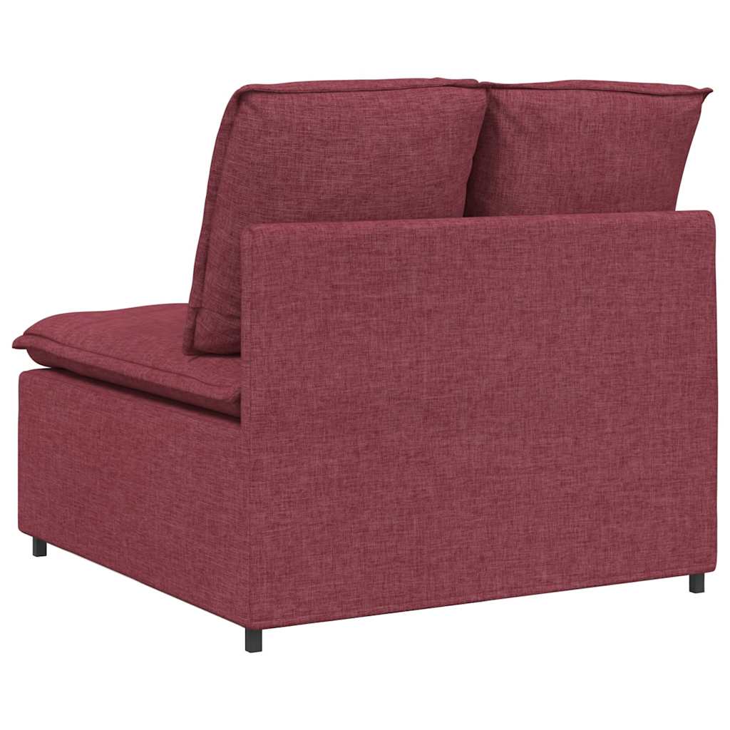 modulopbygget sofacentermodul med hynder 100 cm vinrød