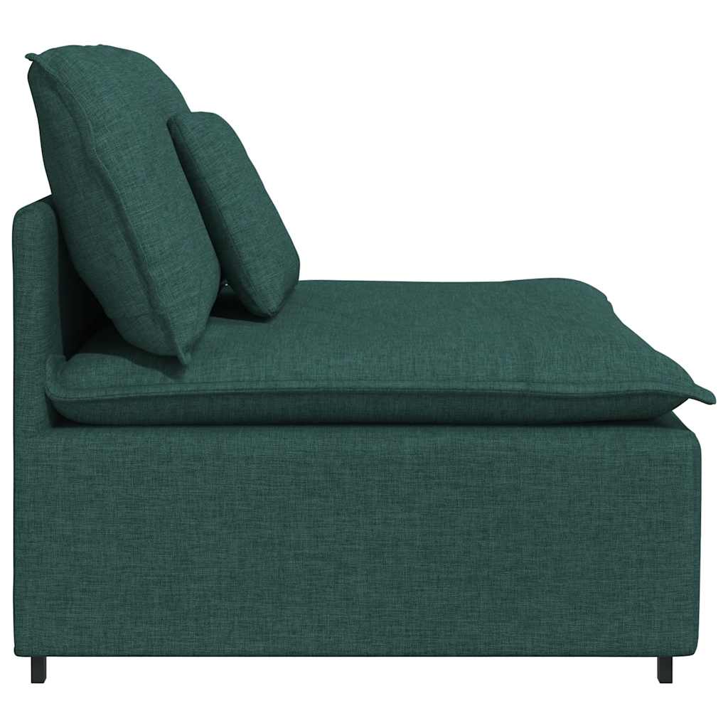 modulopbygget sofacentermodul med hynder 100 cm mørkegrøn