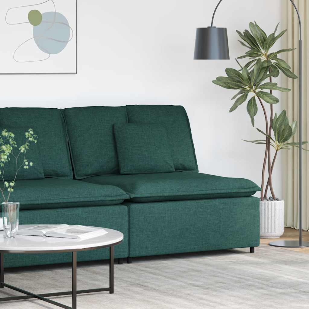 modulopbygget sofacentermodul med hynder 100 cm mørkegrøn