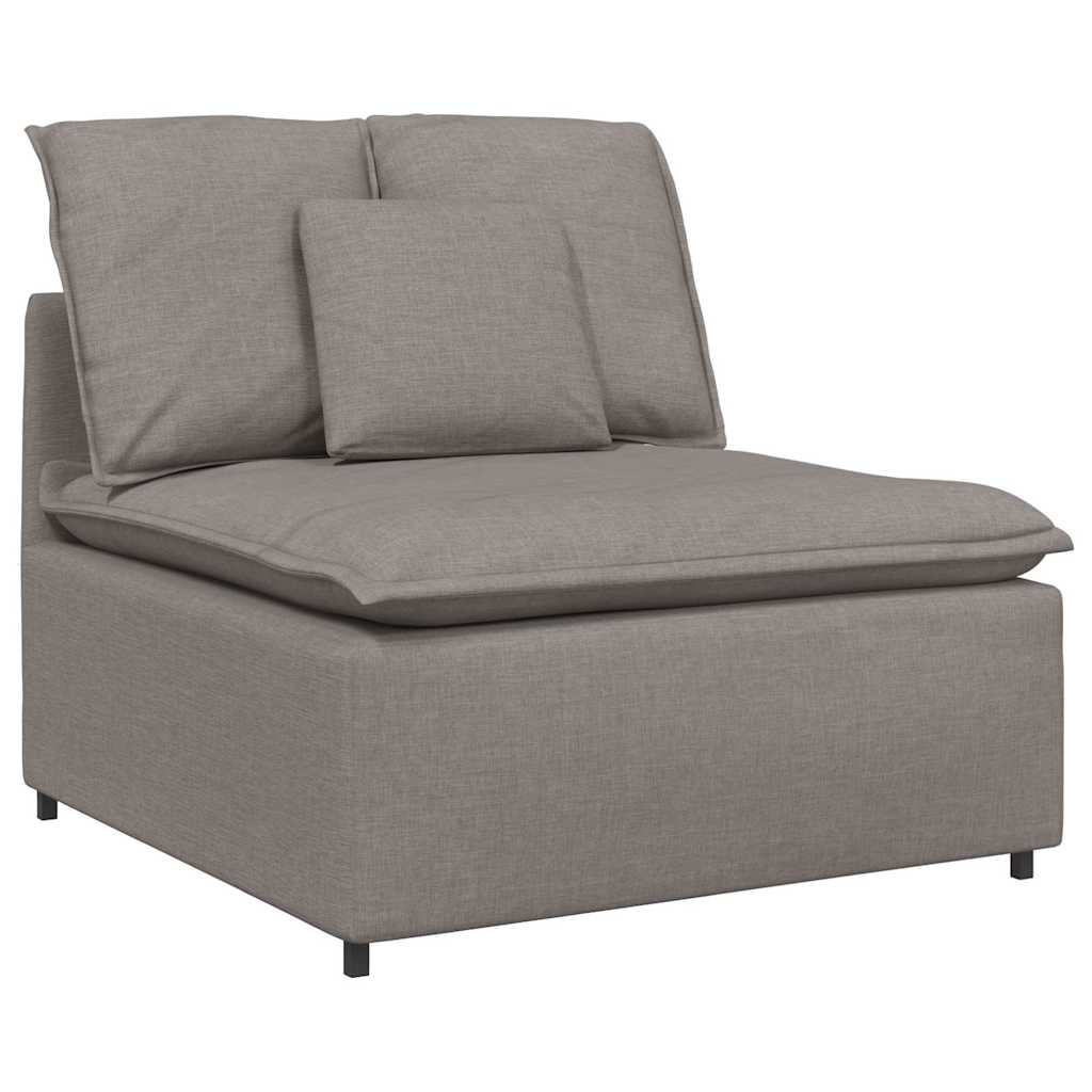modulopbygget sofacentermodul med hynder 100 cm gråbrun