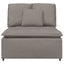 modulopbygget sofacentermodul med hynder 100 cm gråbrun