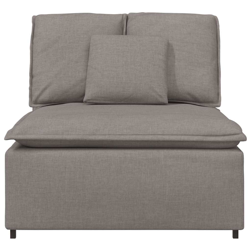 modulopbygget sofacentermodul med hynder 100 cm gråbrun