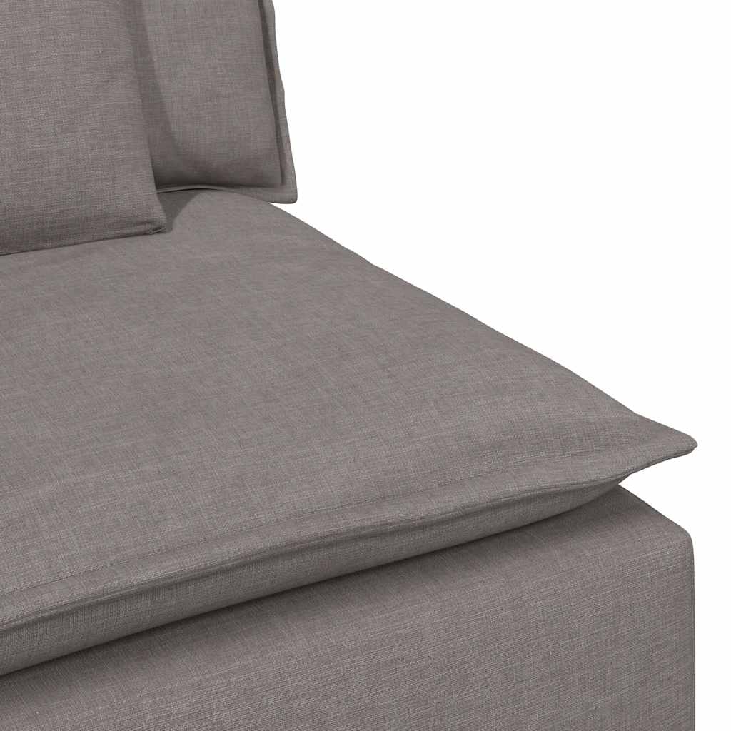 modulopbygget sofacentermodul med hynder 100 cm gråbrun