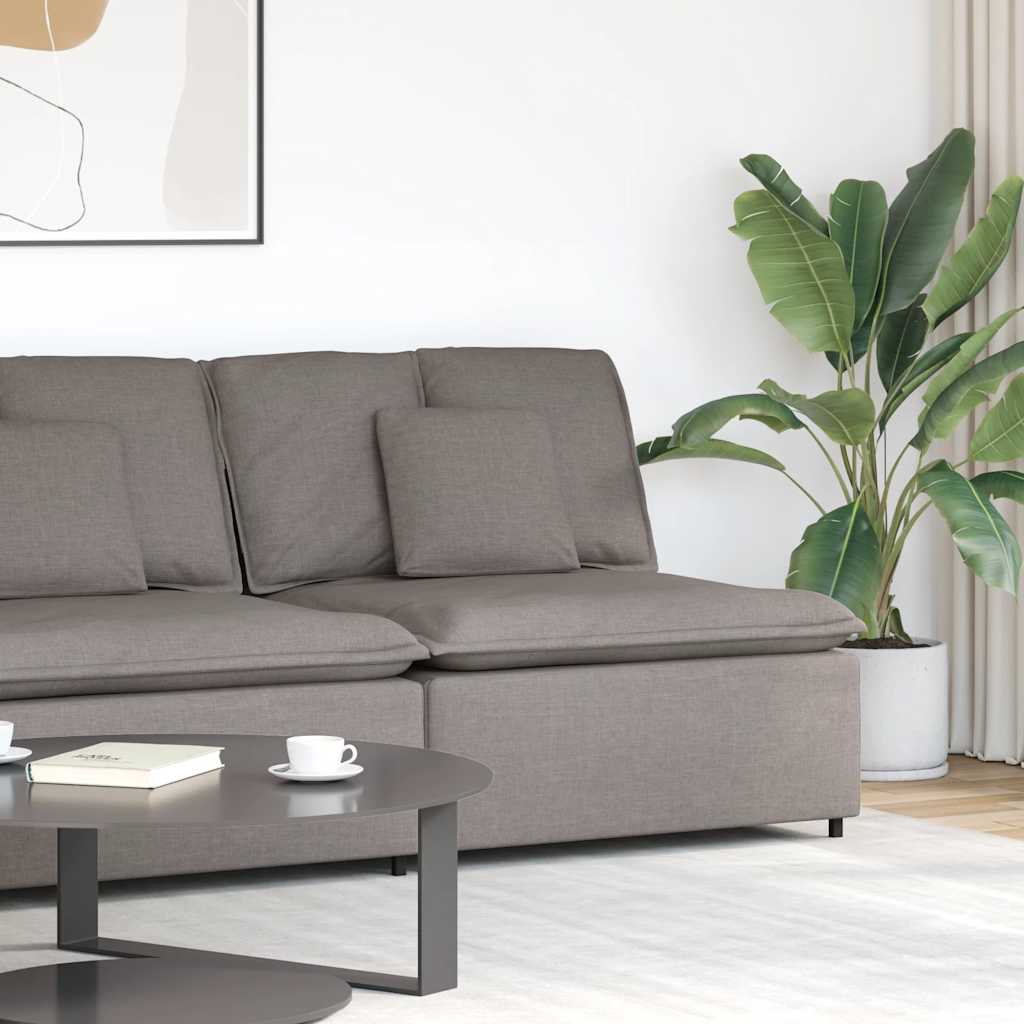 modulopbygget sofacentermodul med hynder 100 cm gråbrun