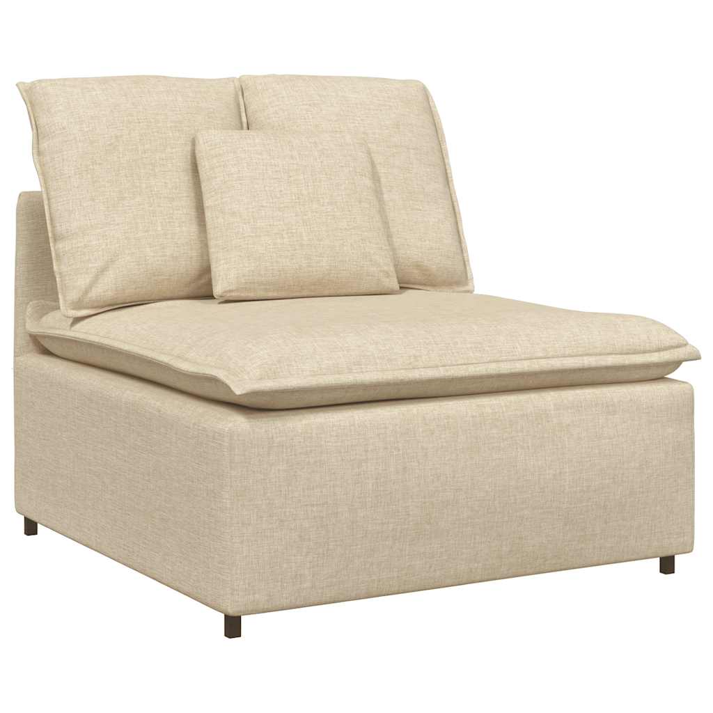 modulopbygget sofacentermodul med hynder 100cm cremefarvet