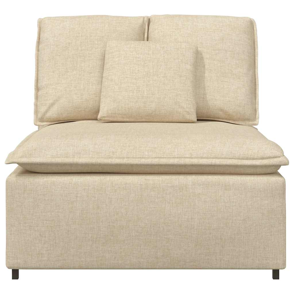 modulopbygget sofacentermodul med hynder 100cm cremefarvet