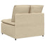 modulopbygget sofacentermodul med hynder 100cm cremefarvet