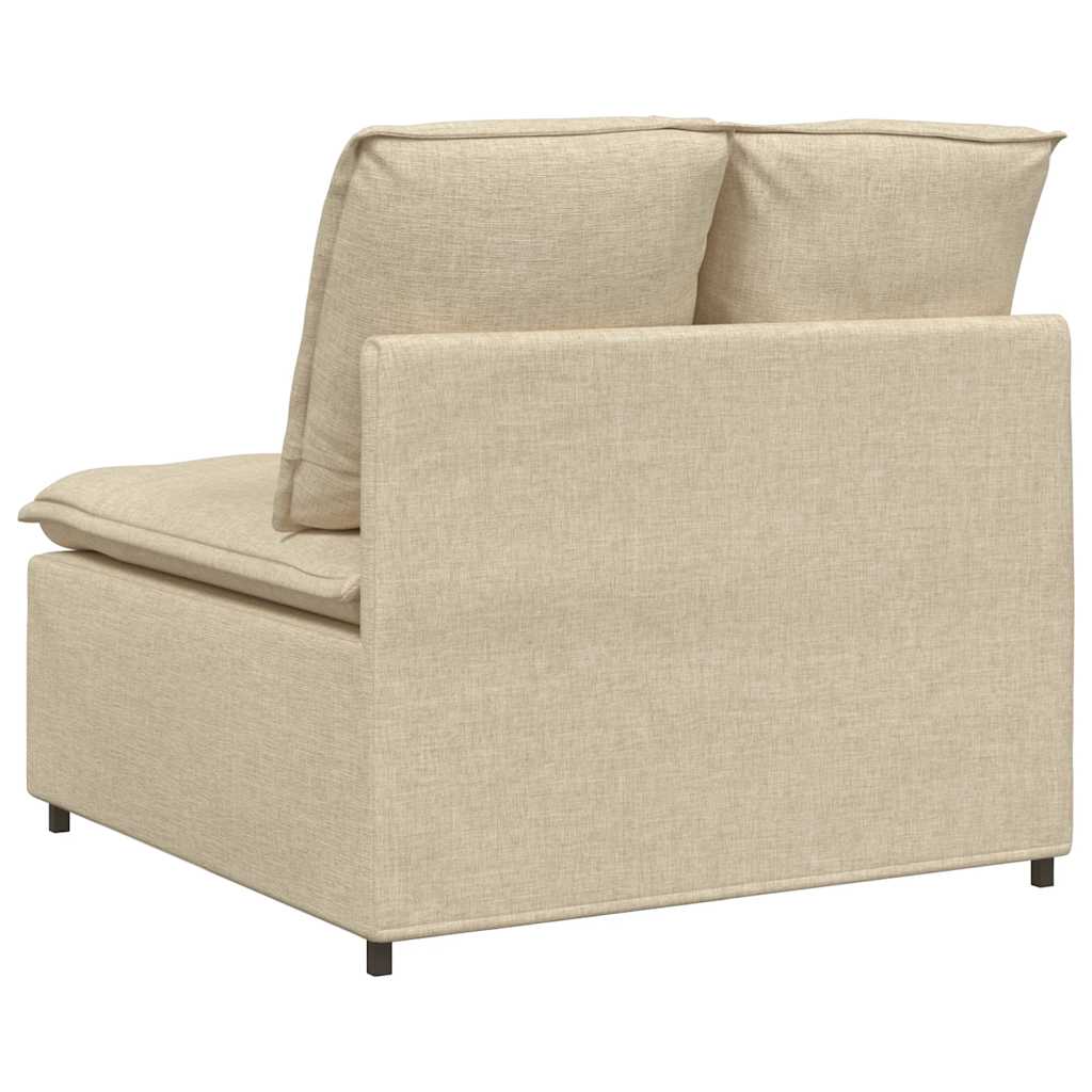 modulopbygget sofacentermodul med hynder 100cm cremefarvet