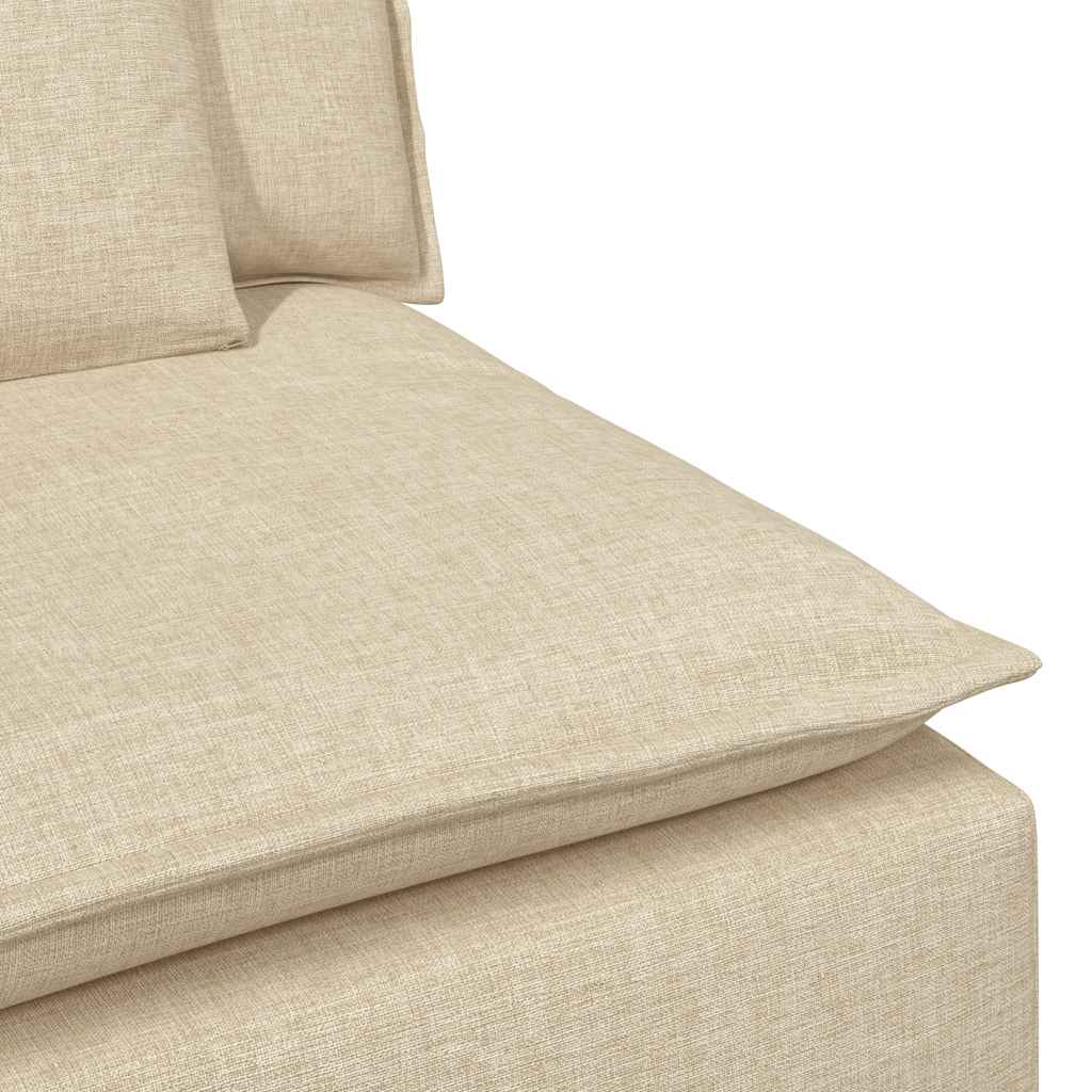 modulopbygget sofacentermodul med hynder 100cm cremefarvet