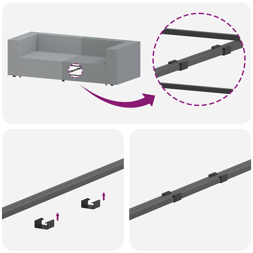 modulopbygget sofacentermodul med hynder 100 cm skygrå