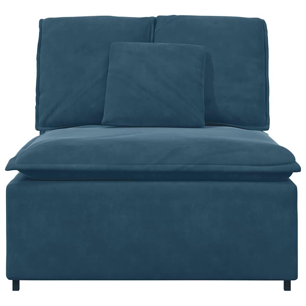 modulopbygget sofacentermodul med hynder 100 cm blå