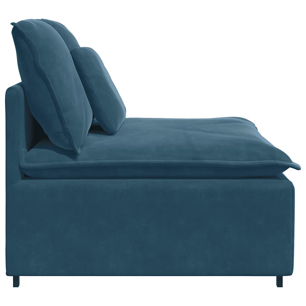 modulopbygget sofacentermodul med hynder 100 cm blå