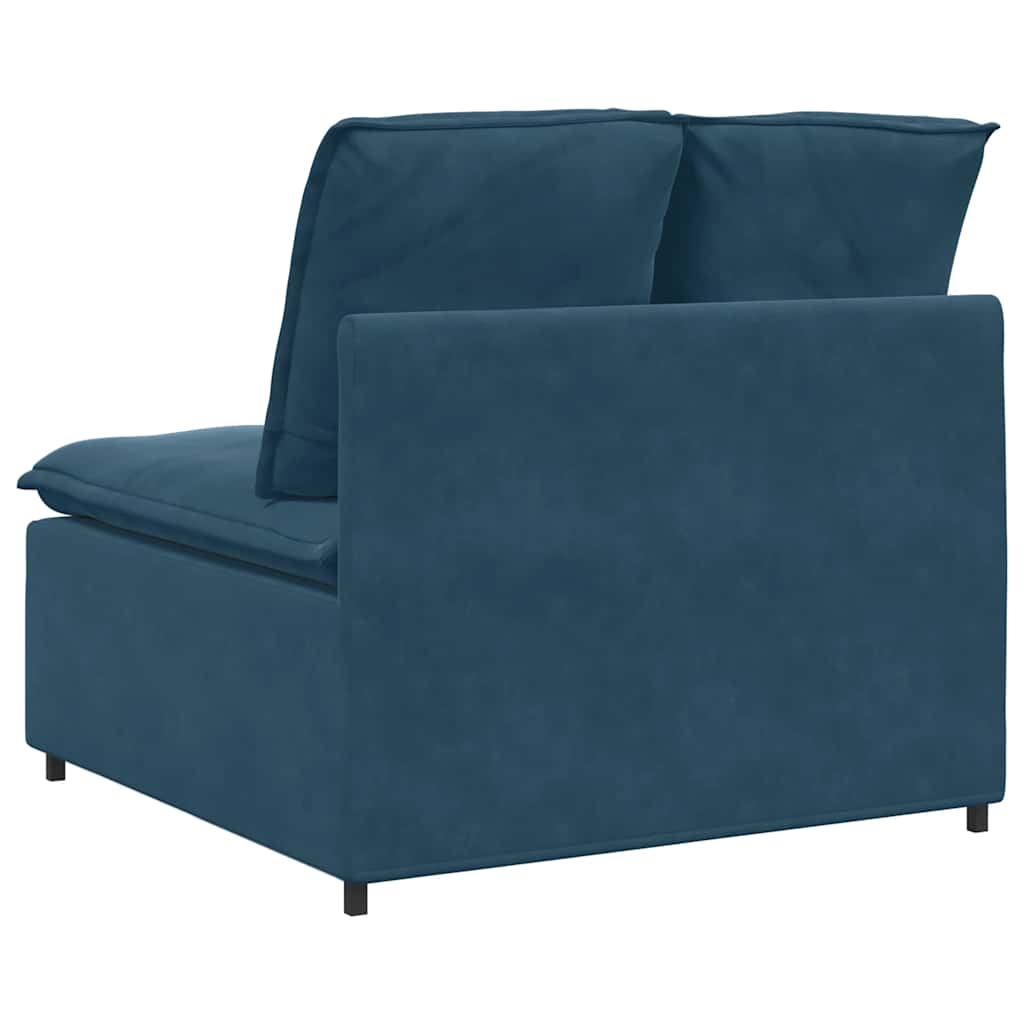 modulopbygget sofacentermodul med hynder 100 cm blå