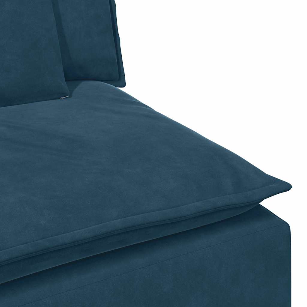 modulopbygget sofacentermodul med hynder 100 cm blå