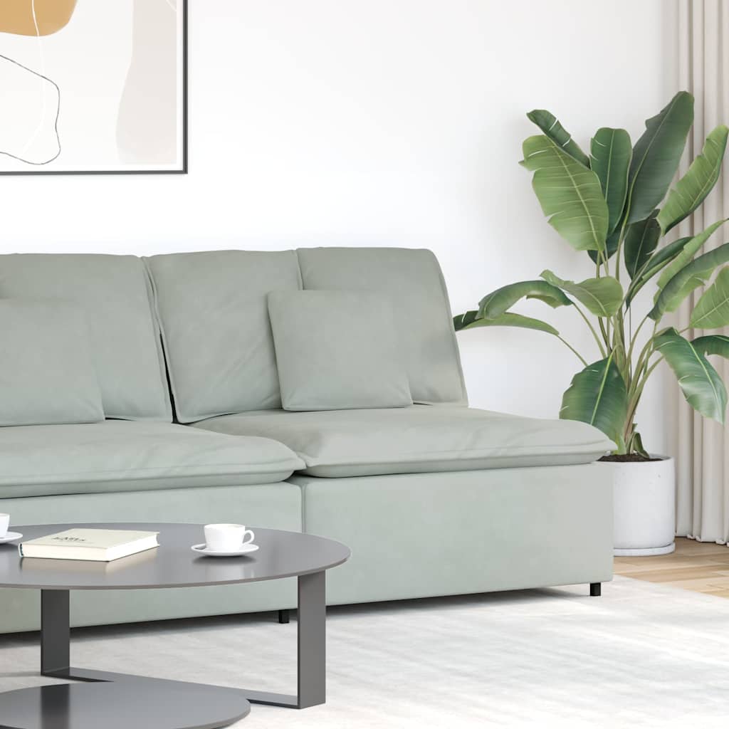 modulopbygget sofacentermodul med hynder 100 cm lysegrå