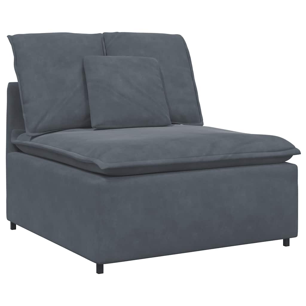 modulopbygget sofacentermodul med hynder 100 cm mørkegrå