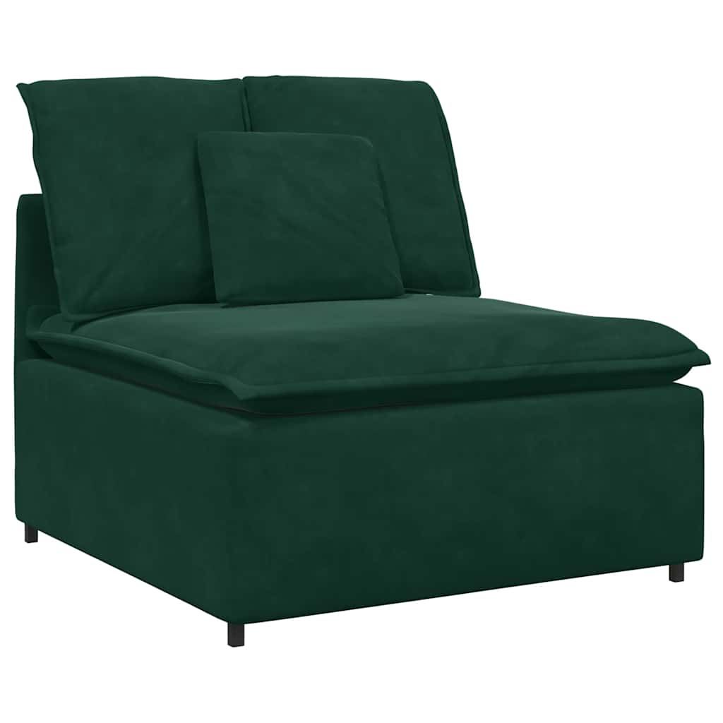 modulopbygget sofacentermodul med hynder 100 cm mørkegrøn