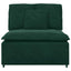 modulopbygget sofacentermodul med hynder 100 cm mørkegrøn