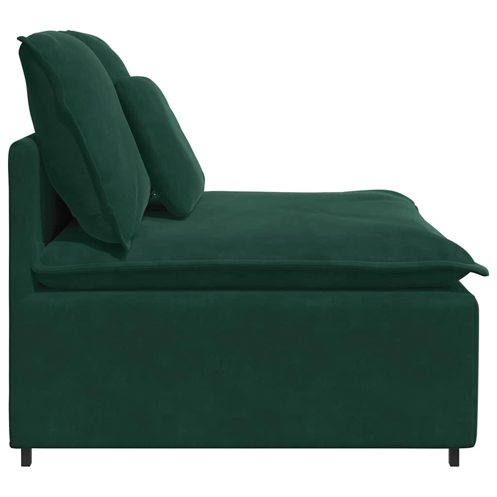 modulopbygget sofacentermodul med hynder 100 cm mørkegrøn