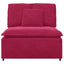 modulopbygget sofacentermodul med hynder 100 cm vinrød