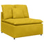 modulopbygget sofacentermodul med hynder 100 cm gul