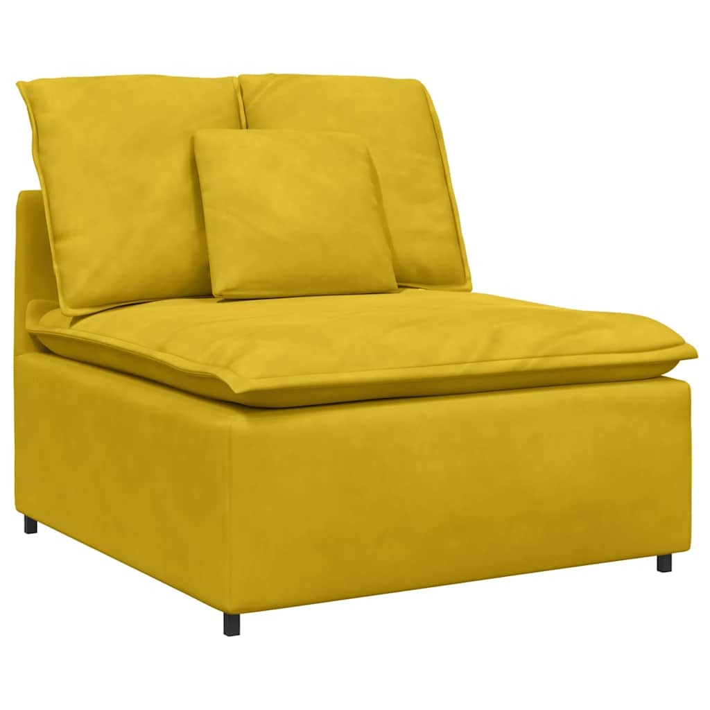 modulopbygget sofacentermodul med hynder 100 cm gul