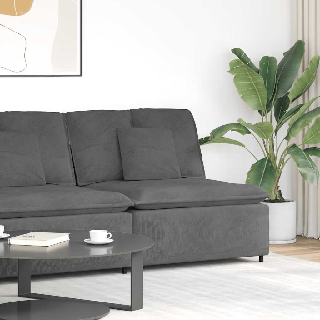 modulopbygget sofacentermodul med hynder 100 cm mørkegrå