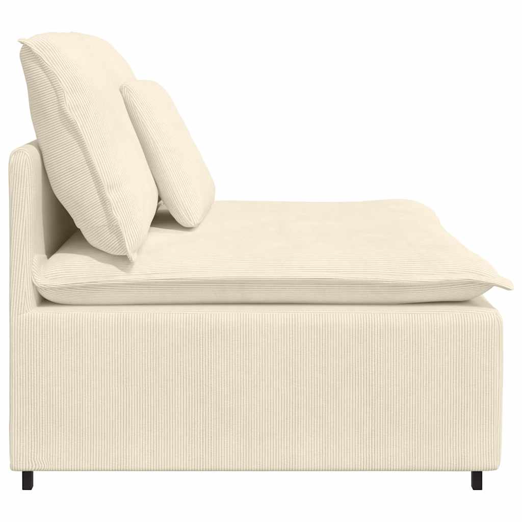 modulopbygget sofacentermodul med hynder 100cm cremefarvet