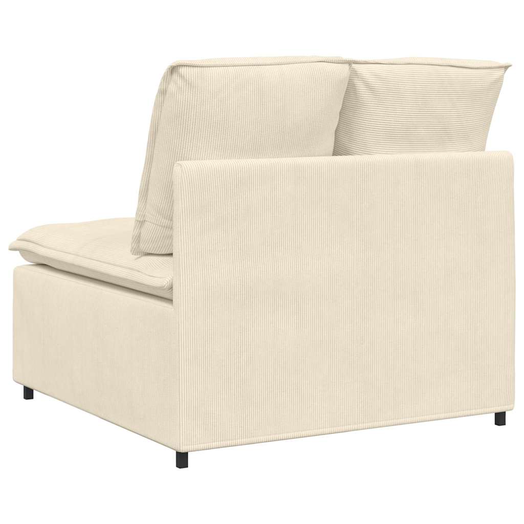 modulopbygget sofacentermodul med hynder 100cm cremefarvet