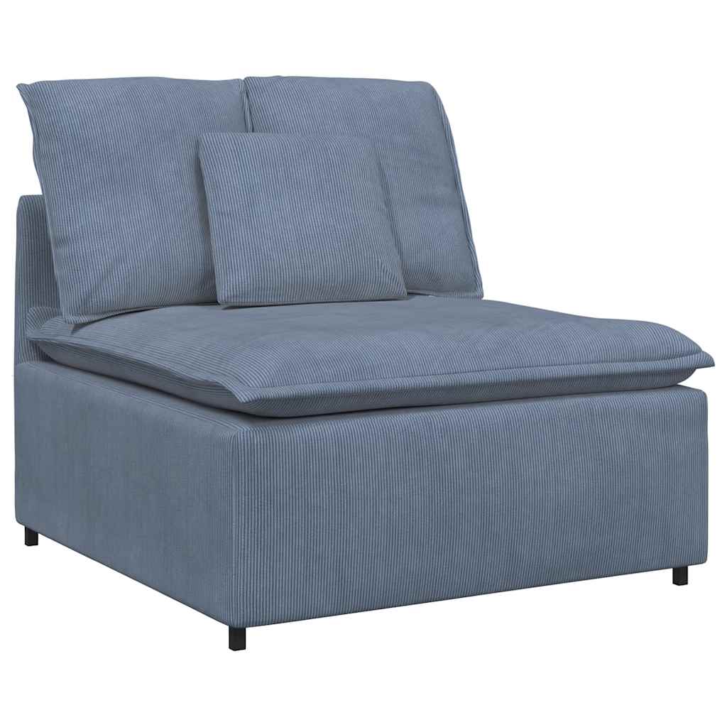 modulopbygget sofacentermodul med hynder 100 cm blå