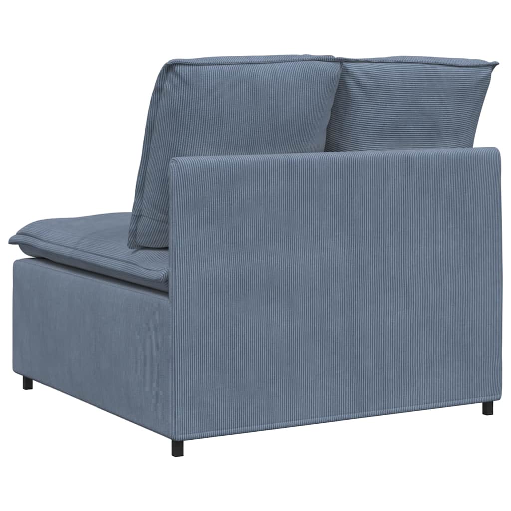 modulopbygget sofacentermodul med hynder 100 cm blå