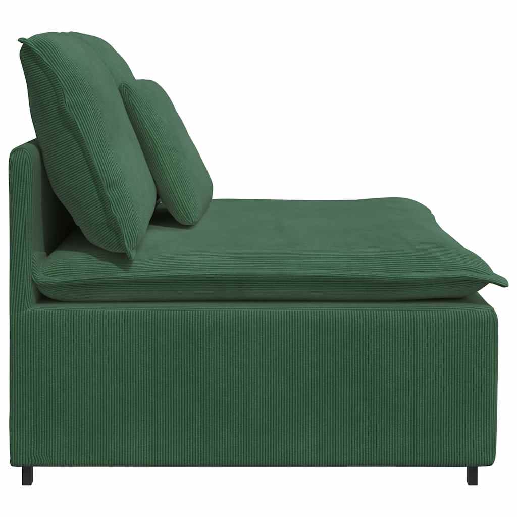 modulopbygget sofacentermodul med hynder 100 cm mørkegrøn