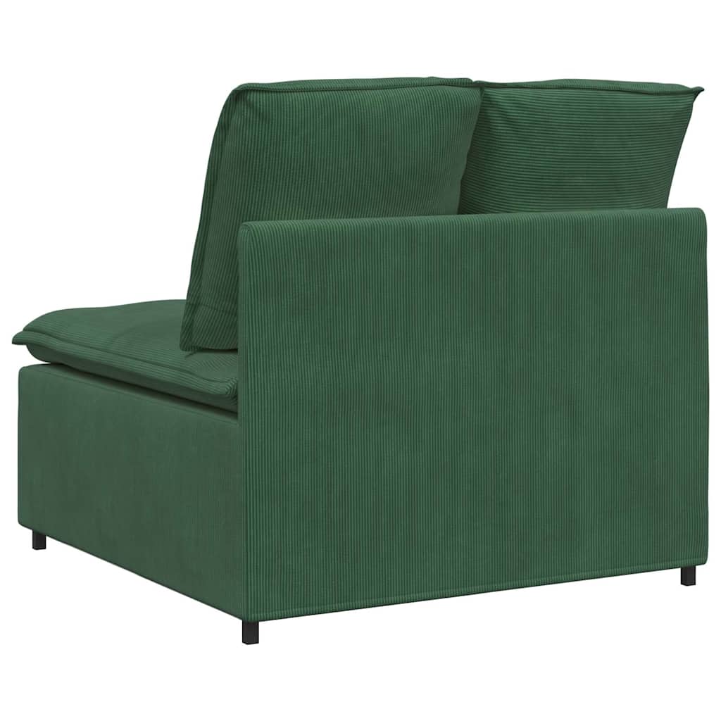 modulopbygget sofacentermodul med hynder 100 cm mørkegrøn