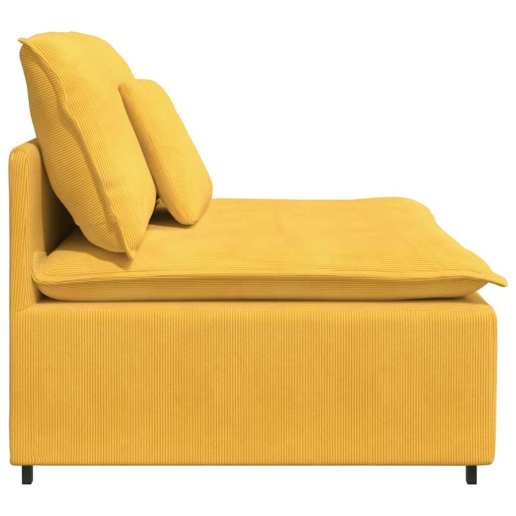 modulopbygget sofacentermodul med hynder 100 cm lysegul