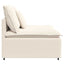 modulopbygget sofacentermodul med hynder 100cm cremefarvet