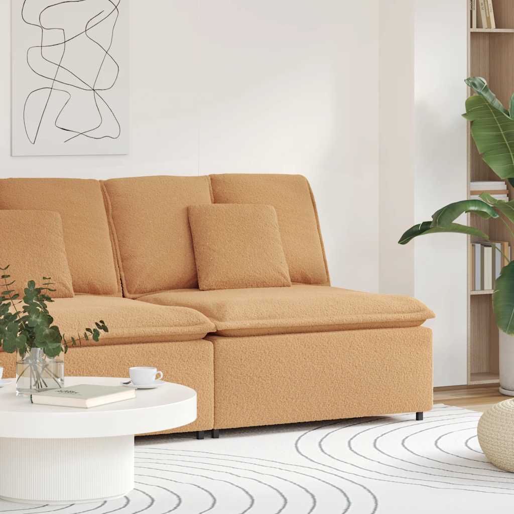 modulopbygget sofacentermodul med hynder 100 cm beige billede