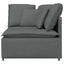 modulsofa hjørnemodul med hynder 100 cm mørkegrå