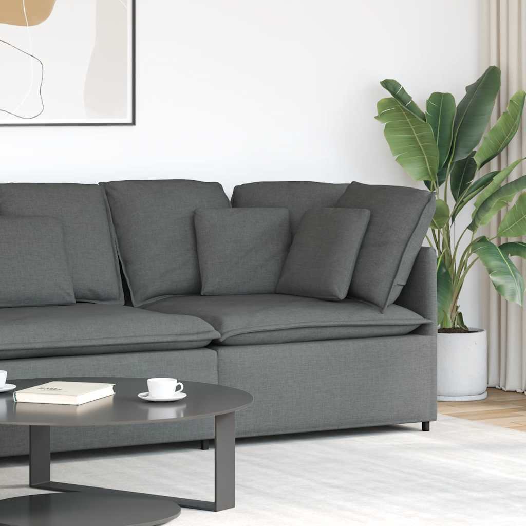 modulsofa hjørnemodul med hynder 100 cm mørkegrå