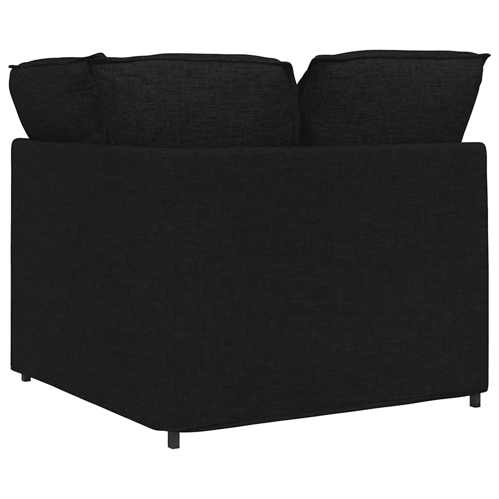 modulsofa hjørnemodul med hynder 100 cm sort