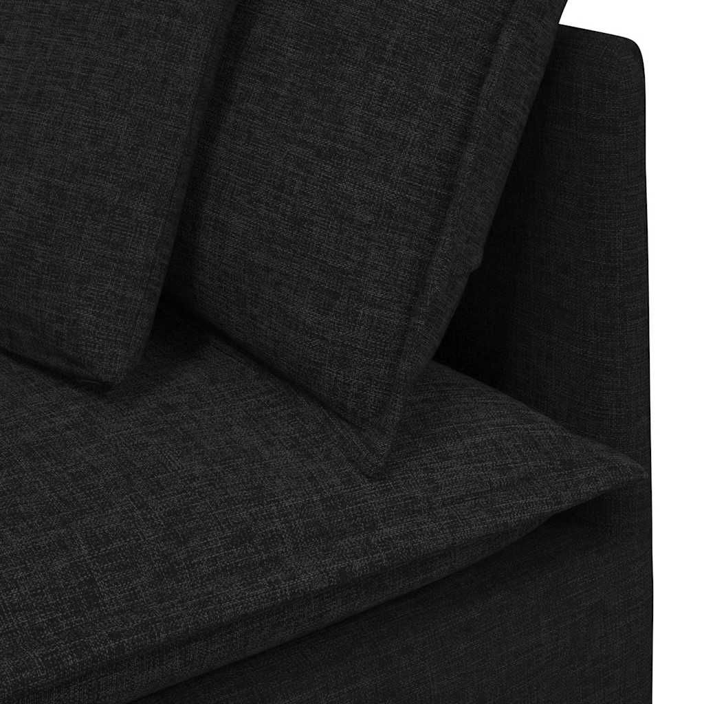 modulsofa hjørnemodul med hynder 100 cm sort